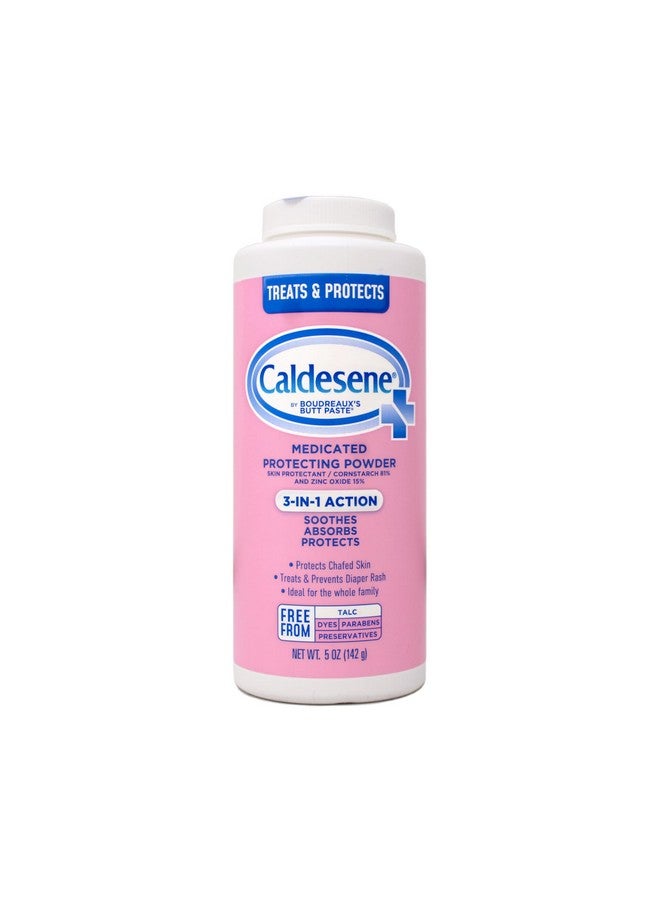 Caldesene Medicated Protecting Powder with Zinc Oxide & Cornstarch-Talc Free, 5 Ounce (2 Pack) - Image 1