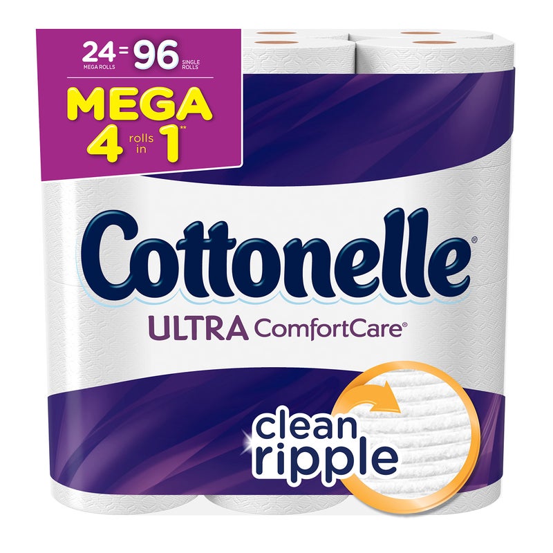 Cottonelle Ultra Comfort Care Toilet Paper Bath Tissue 24 Mega Toilet Paper Rolls - Image 3
