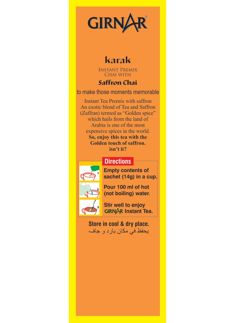 Girnar 3 In 1 Premix Saffron Karak Tea 10 Sachets (140g)  - Image 4