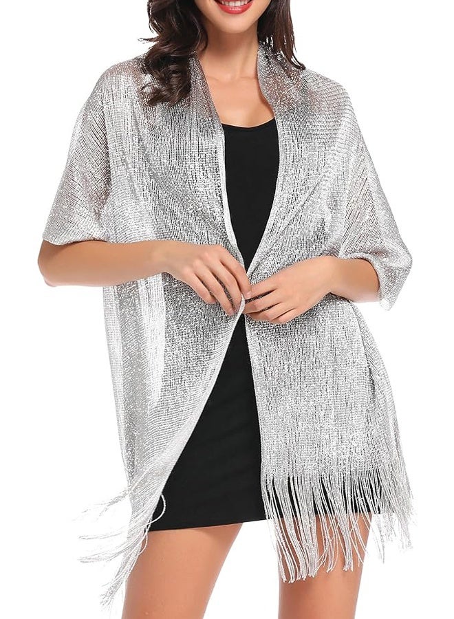 Women Shawls Wraps Pashmina with Fringes for Weddings Evening Party Fashion Headscarf - Image 2