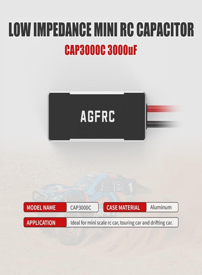 AGFRC 3000uF 16V Low Impedance RC Capacitor with CNC Aluminum Case for RC Car Truck Crawler (CAP3000C) - Image 4