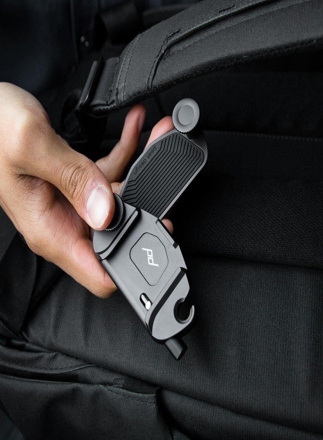 بيك ديزاين مشبك كاميرا بيك ديزاين لالتقاط الصور V3 سولو، مشبك أسود فقط، يحمل كاميرا DSLR، وكاميرات مدمجة، وكاميرات بوينت آند شوت، آمن ومستقر وسهل الوصول إليه، يُثبت على الأشرطة والأحزمة، سريع الفك، سعة 200 رطل - Image 3