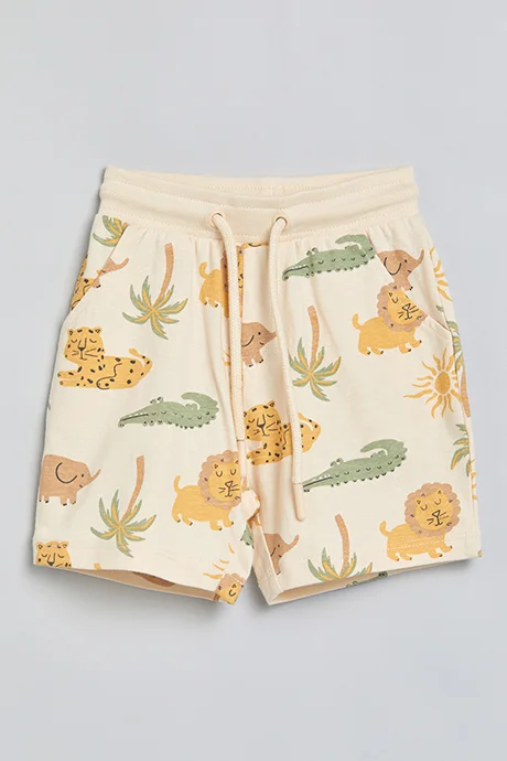 R&B 2 Pack Printed Shorts with Drawstring Wasit