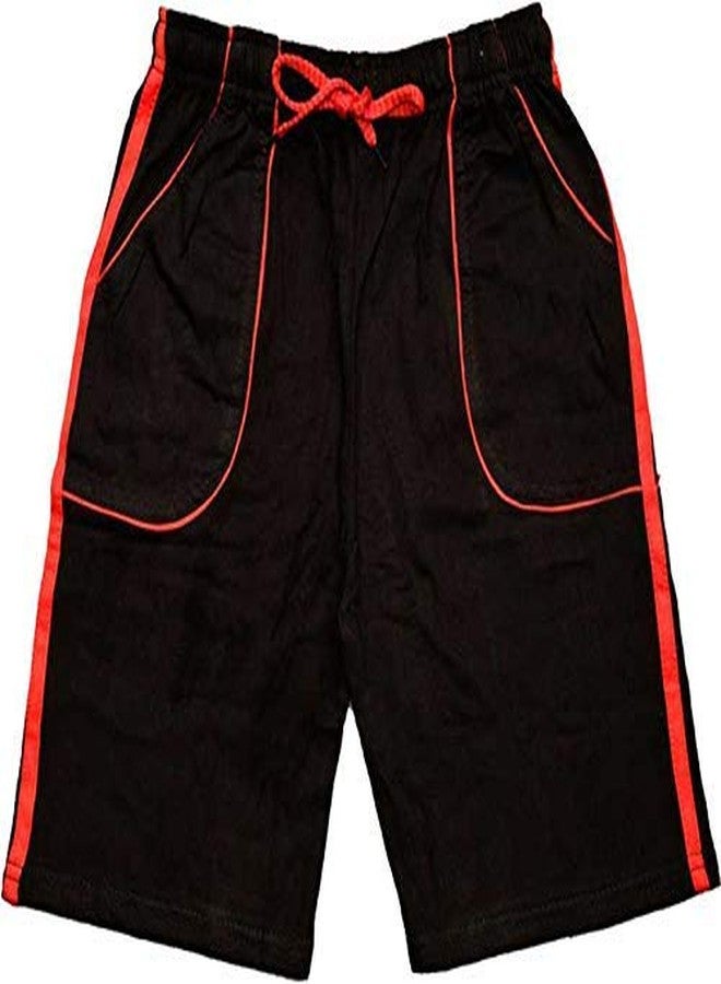 V3E شورتات قطنية ناعمة للأطفال الرضع من V3E، بنين وبنات، مزودة بجيب | شورتات سادة (متعددة الألوان، 11-12 سنة) - Image 4