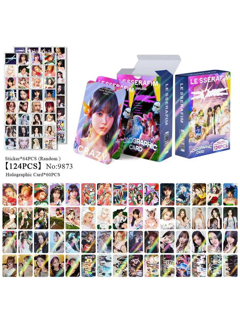 NIBEMINENT 124 قطعة بطاقات لومي كيبوب LE SSERAFIM لهدايا مجموعة المعجبين - Image 1