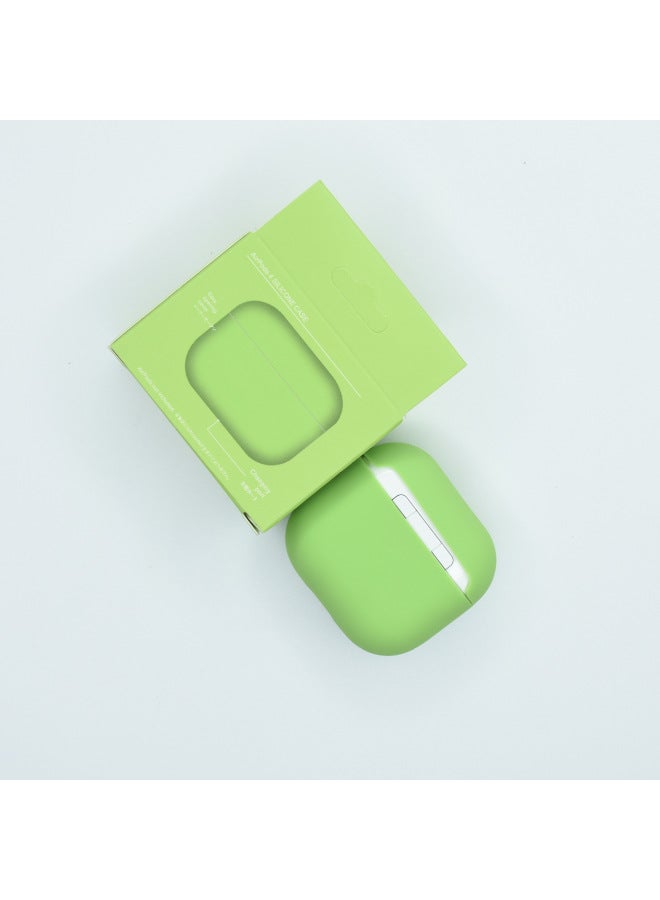 Suitable For Apple Airpods 4 Wireless Bluetooth Headset Silicone Protective Case Anti-fall Storage Bag Liquid Split-Color:Yellow-Applicable Models:Airpods 4  - Image 4