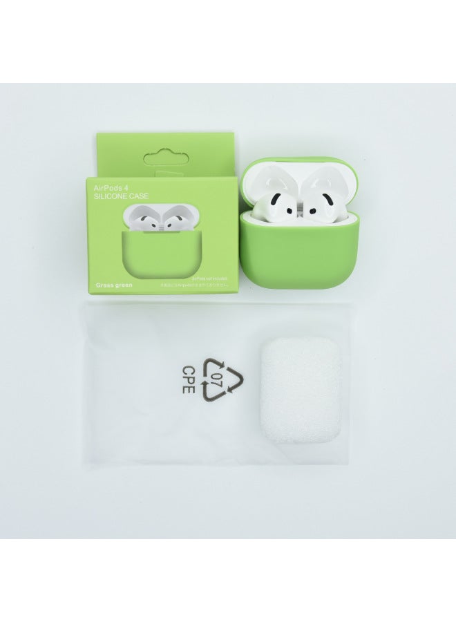 Suitable For Apple Airpods 4 Wireless Bluetooth Headset Silicone Protective Case Anti-fall Storage Bag Liquid Split-Color:Yellow-Applicable Models:Airpods 4  - Image 5