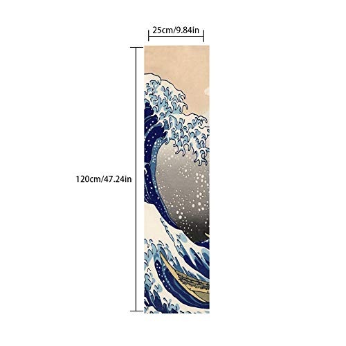 Jonscart 47X10 Sport Outdoor Electric Skateboard Longboard Dancing Board Old School Board Waterproof Griptape Sheet Sticker Deck Sandpaper Sea Wave - Image 3