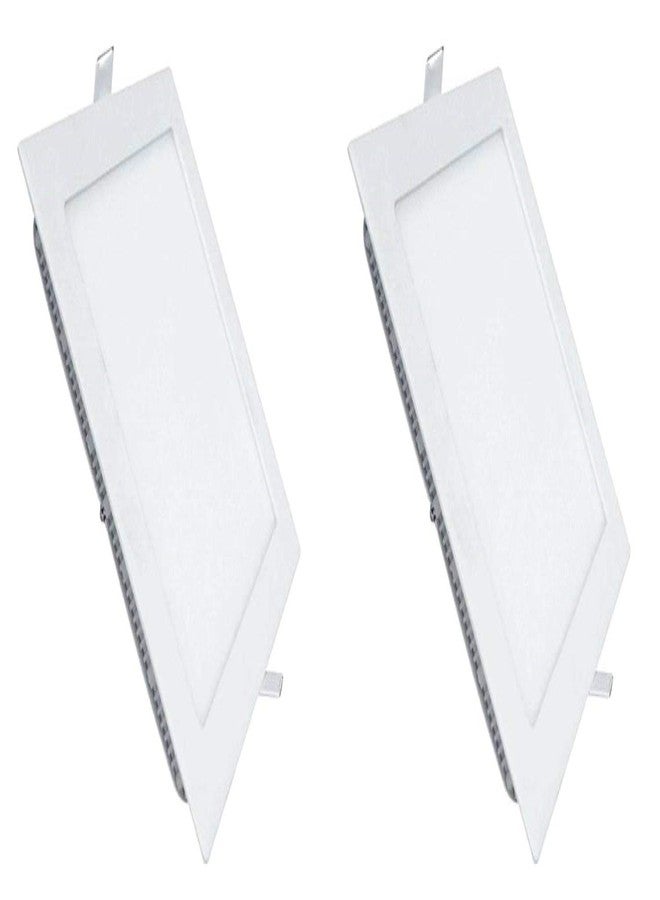 FOS 24-Watt LED Panel Ceiling Light, 2400 LUMENS (Pack of 2) - Slim & Recessed, Square, Warm White 2700k - Image 1