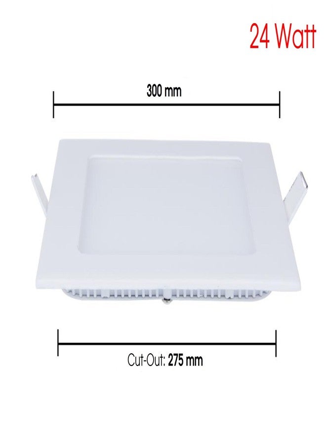FOS 24-Watt LED Panel Ceiling Light, 2400 LUMENS (Pack of 2) - Slim & Recessed, Square, Warm White 2700k - Image 3