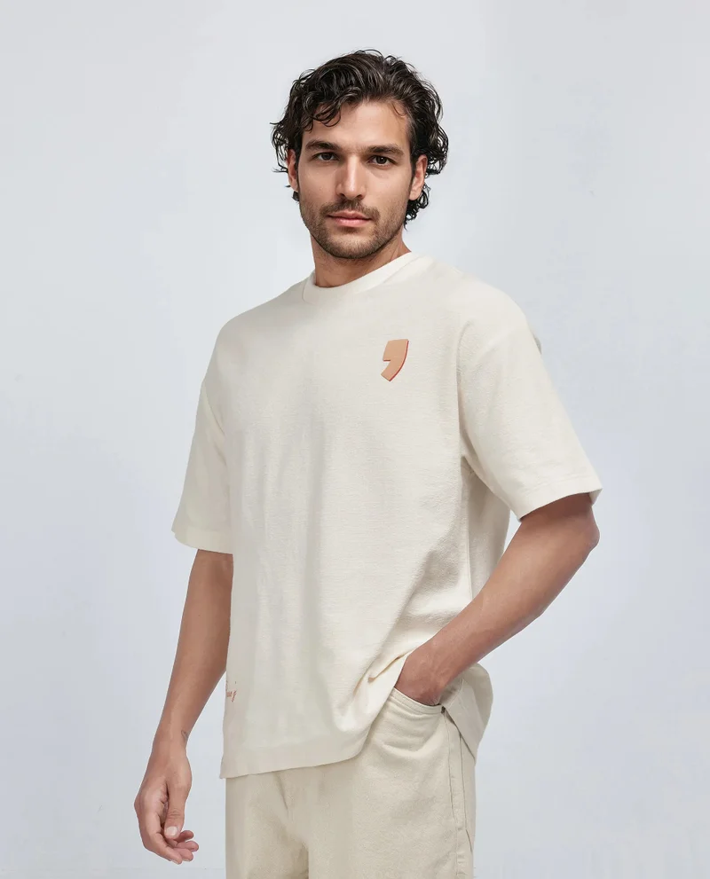 Rare Rabbit Men's Graphic Print Oversized T-Shirt