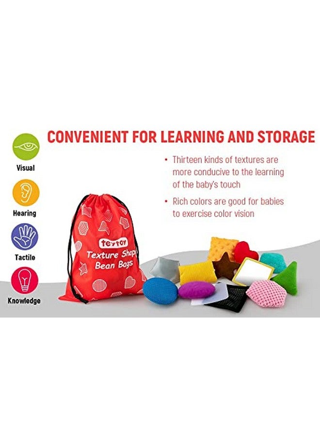 teytoy Texture Sensory Bean Bagstoddler Sensory Toys For Babiespreschool Toys Set Of 13 Beanbags Shape Sensory Bean Bags With Storage Bagdevelop Fine Motor & Sensory Play For Newborns’ Early Learning - Image 4
