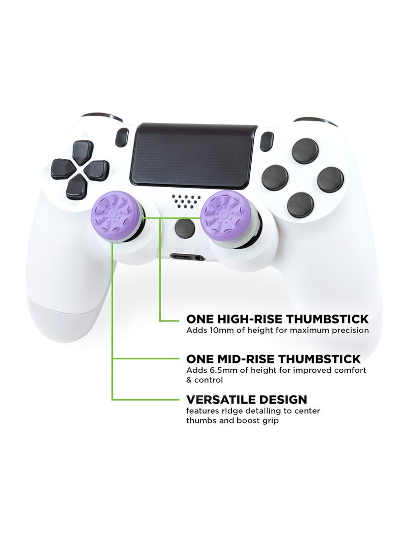 PS5 handle joystick cap non-slip universal silicone cap non-slip suitable for PS4 enhanced grip increased comfort towering convex thumb stick Purple  - Image 4