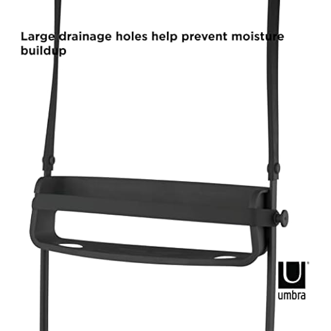 UMBRA Flex Hanging Shower Caddy Bathtub Shelf and Bathroom Organizer Black - Image 5
