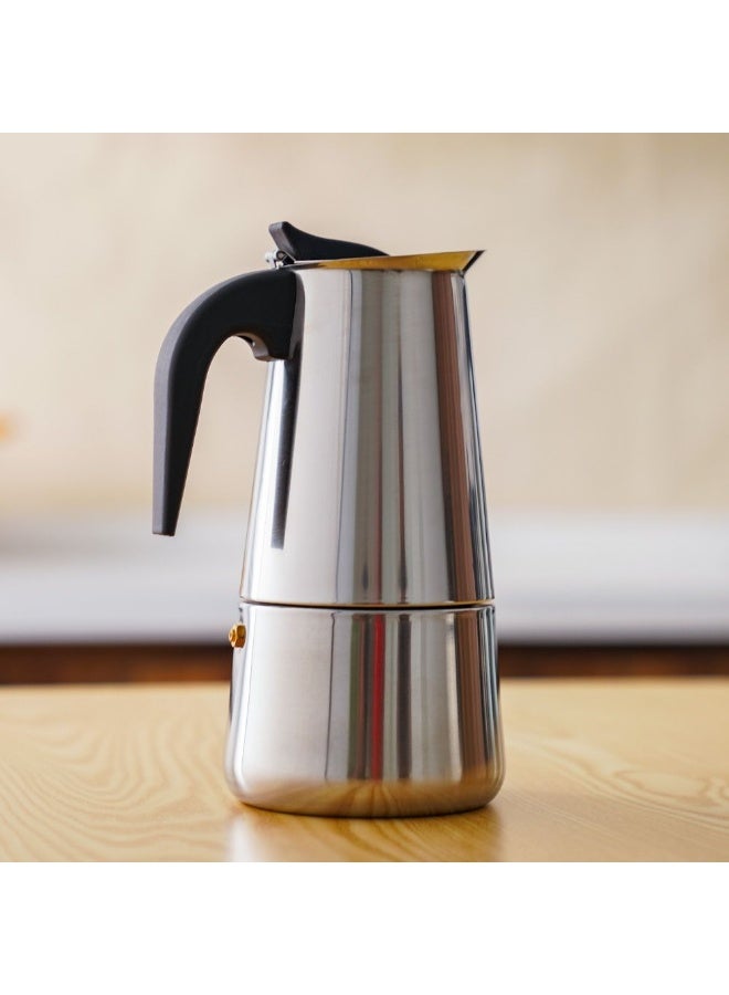 DANUBE HOME Danube Home Java Stainless Steel Coffee Maker- 9Cups,450Ml | Aluminum,Stanless Steel Coffee Maker | Coffee Pot For Home Kitchen Dining - Silver - Image 2