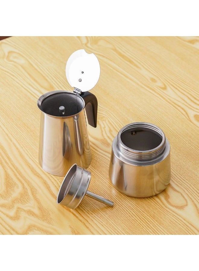 DANUBE HOME Danube Home Java Stainless Steel Coffee Maker- 9Cups,450Ml | Aluminum,Stanless Steel Coffee Maker | Coffee Pot For Home Kitchen Dining - Silver - Image 4