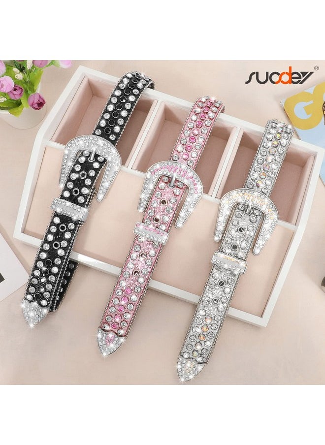 Fashion Rhinestone Sequins Belt For Men Women Western Cowgirl Cowboy Bling Diamond Leather Belt For Jeans Dress - pzsku/Z9D570E4A3E04E82803BBZ/45/_/1718301563/7ccc67c7-638f-4a99-be3c-a3e439731862