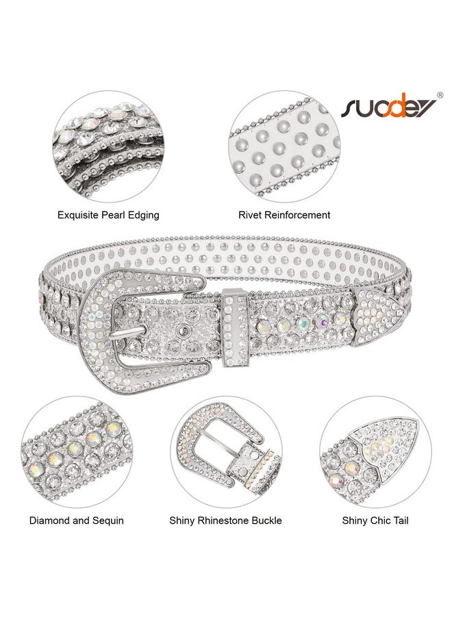 Fashion Rhinestone Sequins Belt For Men Women Western Cowgirl Cowboy Bling Diamond Leather Belt For Jeans Dress - pzsku/Z9D570E4A3E04E82803BBZ/45/_/1718301569/1371f878-4b28-41f4-bbbd-a13c67cbf538