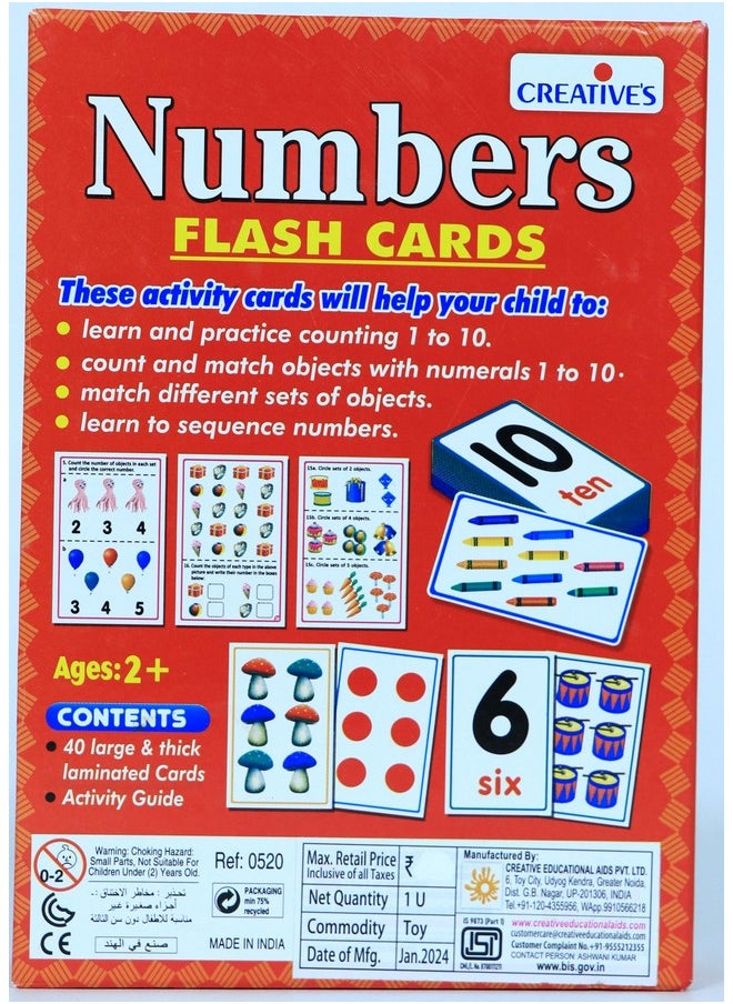 Creative's Creative's Number- Flash Cards | Math Flash Cards | Learning Flash Cards | Double Sided Flash Cards | Learning & Educational | Easy & Fun Way of Learning | Ages 2 & up  - Image 3