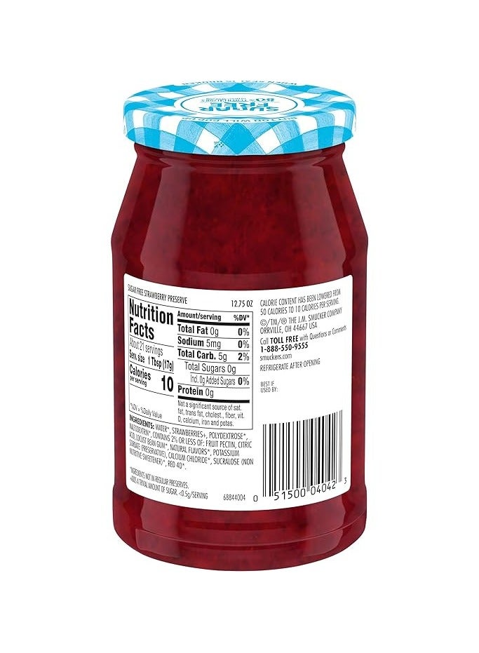 Smucker's Sugar Free Strawberry Preserves 361g - Image 2