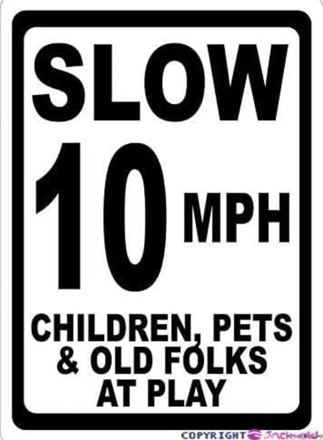 New Road Sign Aluminum Sign Slow 10 Mph Children P