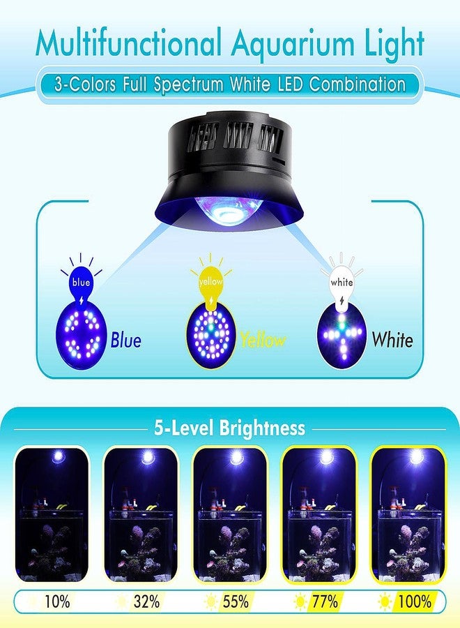 hygger 30 Watts Aquarium LED Reef Light, Dimmable Full Spectrum Marine LED Fish Tank Light Saltwater Nano Aquarium LPS SPS Lighting - Image 5