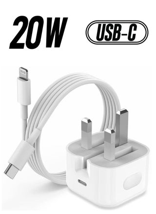 iPhone 20W Fast Charger | USB C Wall Fast Charger with USB C to Lightning Cable Compatible with iPhone 14/14 Pro/14 Pro Max/13/12/SE2020/11/XR/XS Max/X/iPad - pzsku/Z9D573A0C18F25B6A7296Z/45/1746219356/e5189af1-8f59-459f-a069-4fc2c15812ec