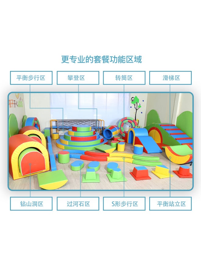 other/other Early Education Center Kindergarten Indoor Children's Inductive Training Equipment Large Slide Soft Toy Complete Set - Image 3
