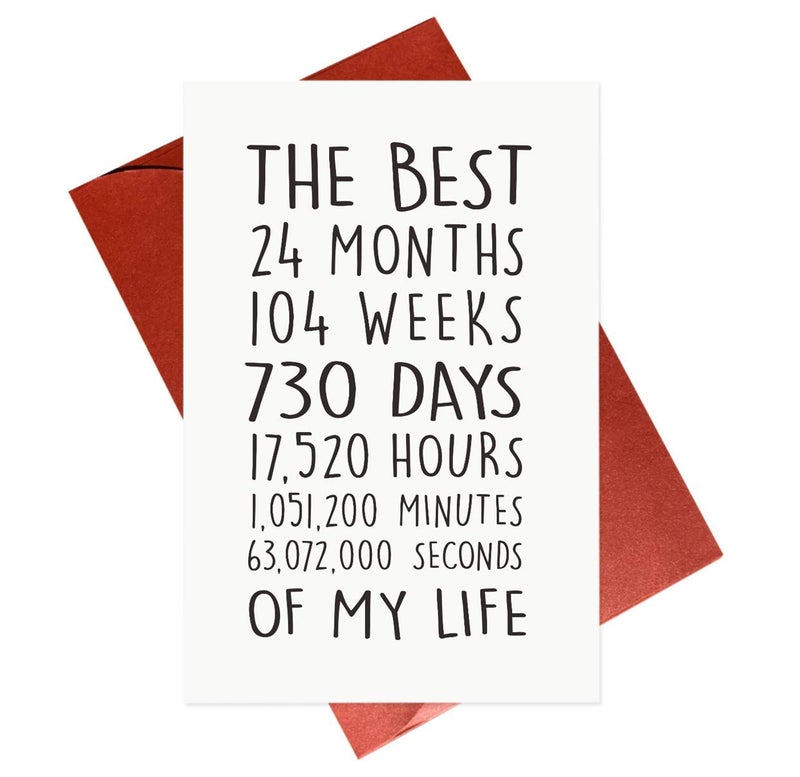 Gonzey 2nd Anniversary Card,Sweet Second Anniversary Cards - Image 1