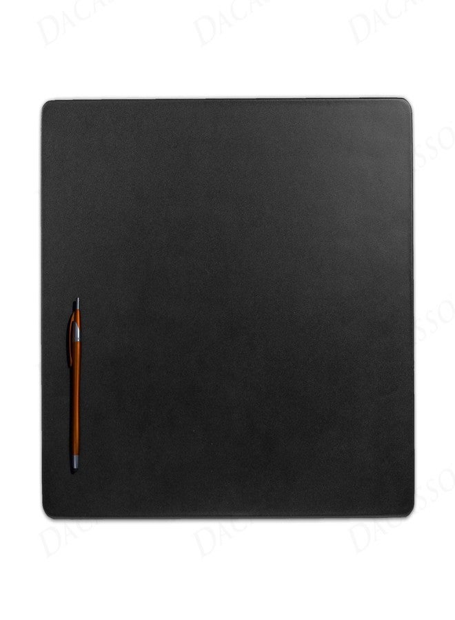 Dacasso Classic Black Leather 17" x 14" Luxury Conference Table Pad - Leather Desk Blotter for Writing - Boardroom Organization & Executive Desk Decor - Image 1