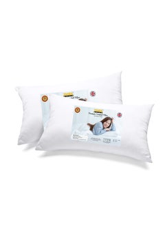 YANEK YANEK Ultra Soft Breathable Down Alternative Pillows Princess Press Bed Pillow Super Soft Microfiber Filling Soft & Comfortable, For Neck and Shoulder Support (2, 50cm x 70cm 800g)  - Image 1