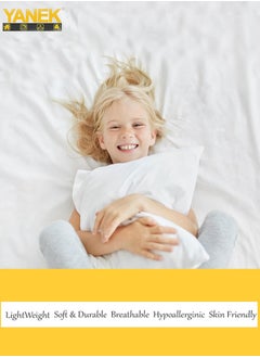 YANEK YANEK Ultra Soft Breathable Down Alternative Pillows Princess Press Bed Pillow Super Soft Microfiber Filling Soft & Comfortable, For Neck and Shoulder Support (2, 50cm x 70cm 800g)  - Image 3