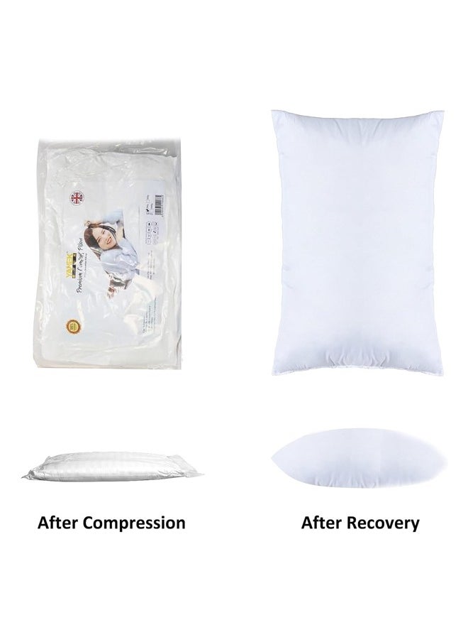 YANEK YANEK Ultra Soft Breathable Down Alternative Pillows Princess Press Bed Pillow Super Soft Microfiber Filling Soft & Comfortable, For Neck and Shoulder Support (2, 50cm x 70cm 800g)  - Image 5