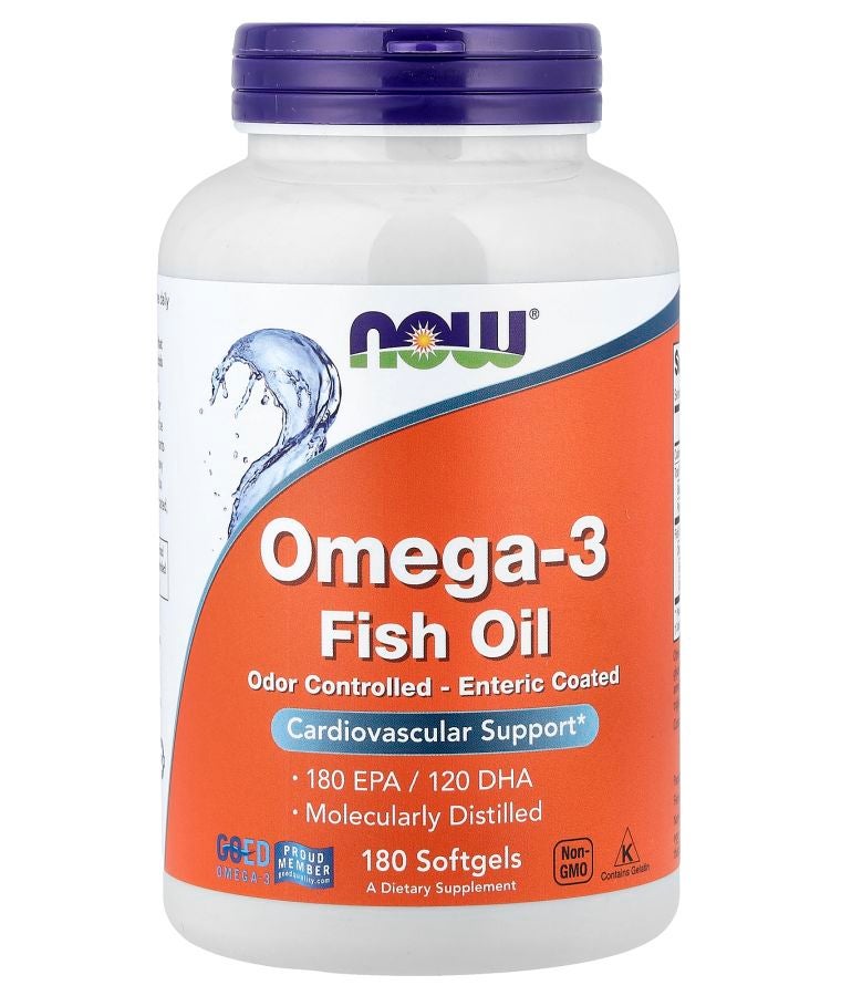 now Omega-3 Fish Oil 180 Softgels
