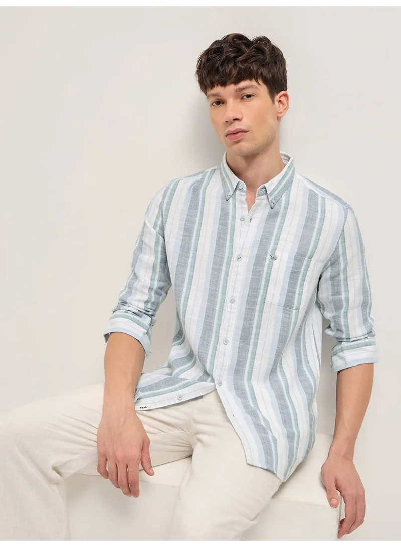 THE BEAR HOUSE  Men’s Long Sleeve Shirt – Classic, Comfortable and Stylish Essential for Work, Travel or Casual Outings for Men | Best Price UAE