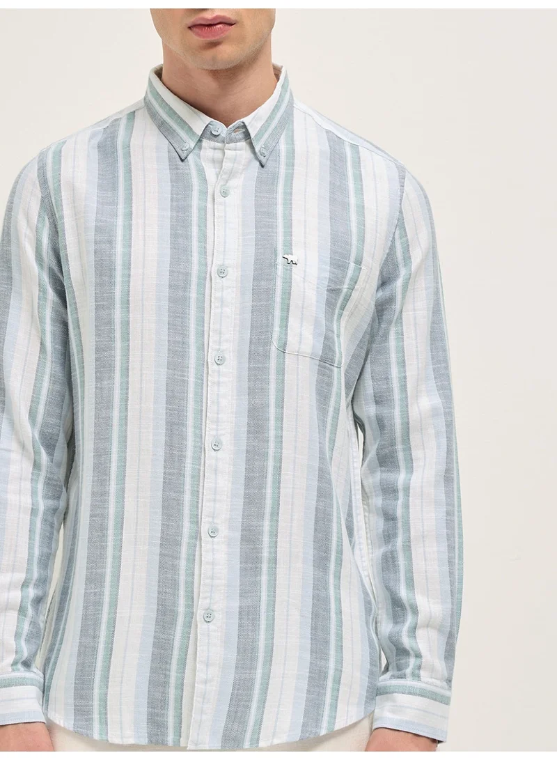 THE BEAR HOUSE  Men’s Long Sleeve Shirt – Classic, Comfortable and Stylish Essential for Work, Travel or Casual Outings for Men | Best Price UAE