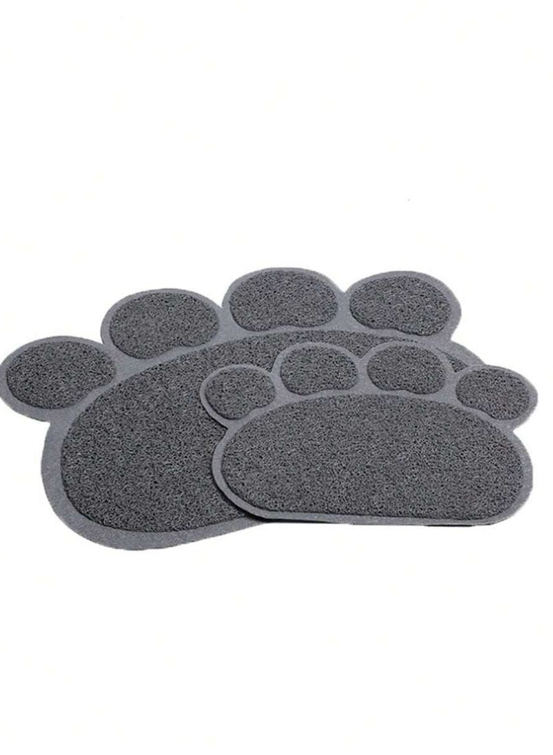 Non-Slip Cat Litter Mat Kitty Paw Shape Pad Indoor Small - Image 5