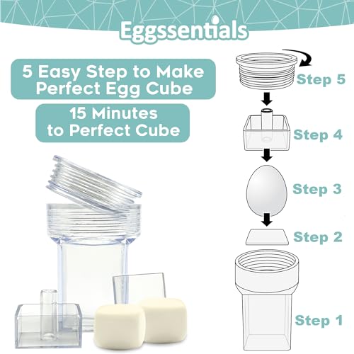 Eggssentials Square Egg Press - Egg Shaper - Cuber for Hard Boiled Eggs - 15 Minutes to Perfect Cubes - Image 2