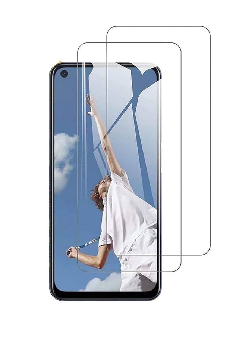 Super 2 Pieces  Tempered Glass Screen Protector Clear Designed For Oppo A52 Full Screen Coverage And Bubble Free - Image 1