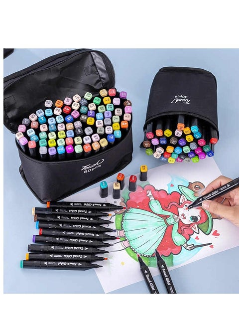 Touch Double Headed Color Marker Set - 36 colors with storage bag