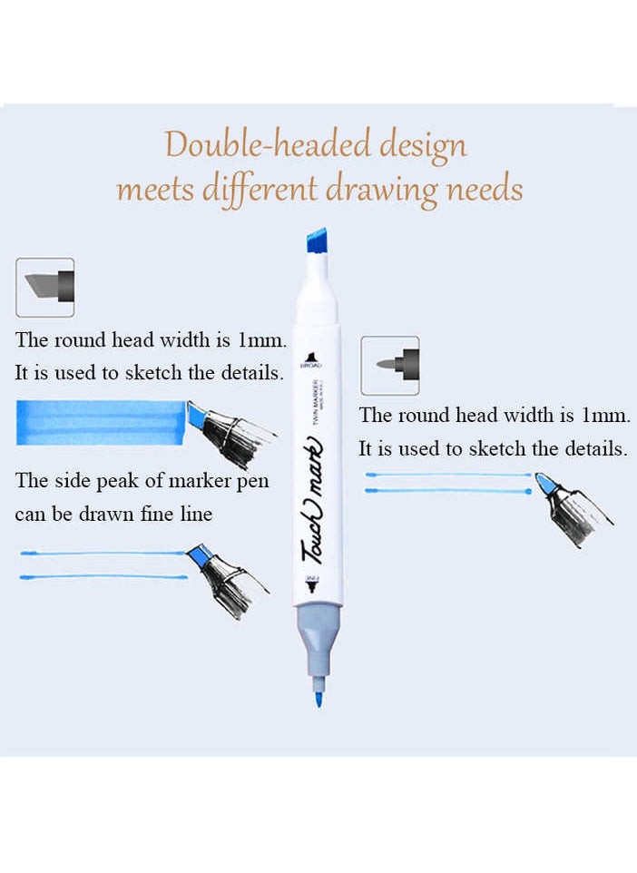 Generic - Touch Double Headed Color Marker Set - 36 colors with storage bag - Image 1