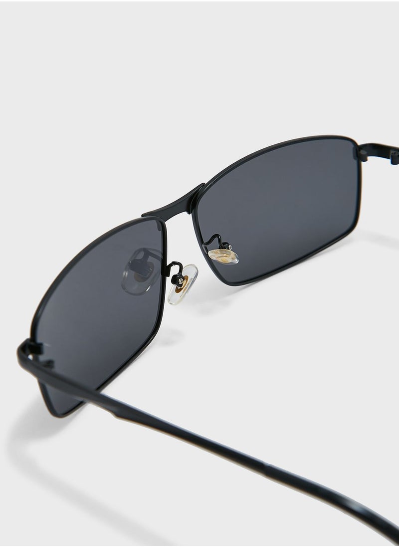 Robert Wood - Polarized Rectangular  Sunglasses - Image 1
