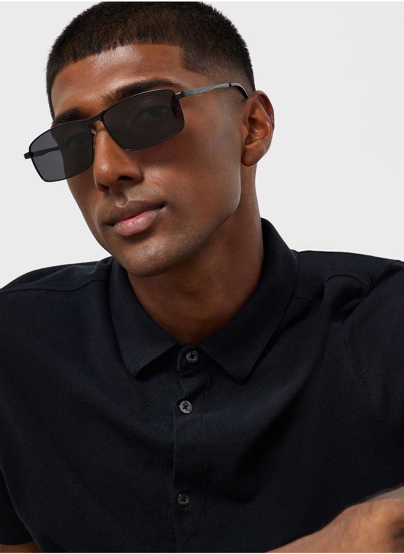 Robert Wood - Polarized Rectangular  Sunglasses - Image 1