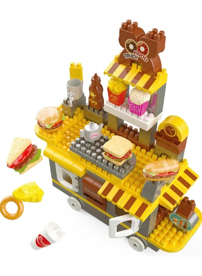 Construction Toys, Hamburger Truck Set for Girls Ages 8-12, Educational Toys Gifts for Kids - Image 1