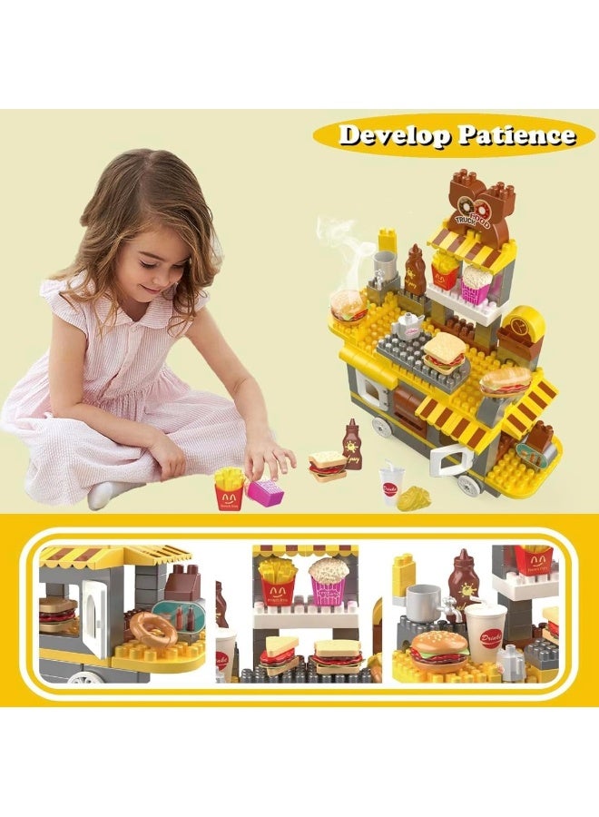 Construction Toys, Hamburger Truck Set for Girls Ages 8-12, Educational Toys Gifts for Kids - Image 2