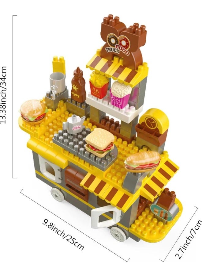 Construction Toys, Hamburger Truck Set for Girls Ages 8-12, Educational Toys Gifts for Kids - Image 4