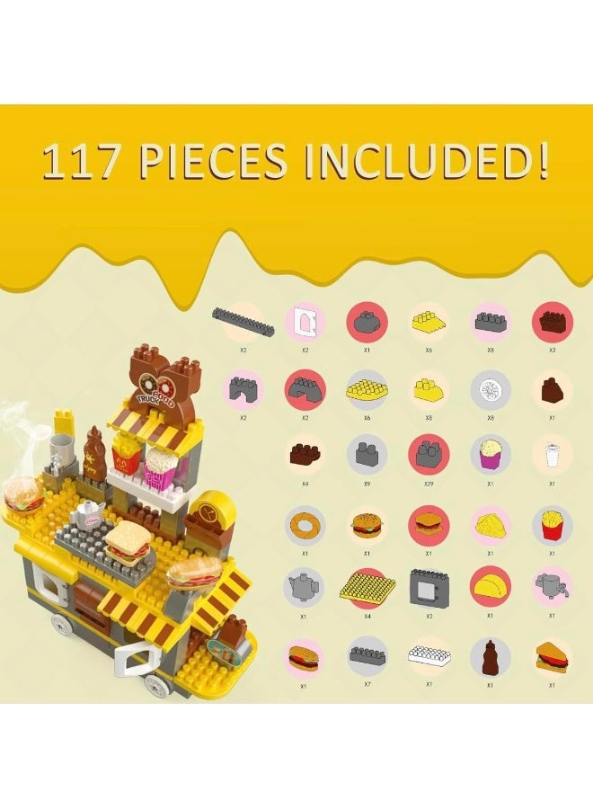 Construction Toys, Hamburger Truck Set for Girls Ages 8-12, Educational Toys Gifts for Kids - Image 3