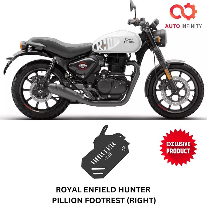 Auto Infinity Pillion Footrest Compatible With R-E Hunter (RH) (Black, Pack of 1) - Image 2