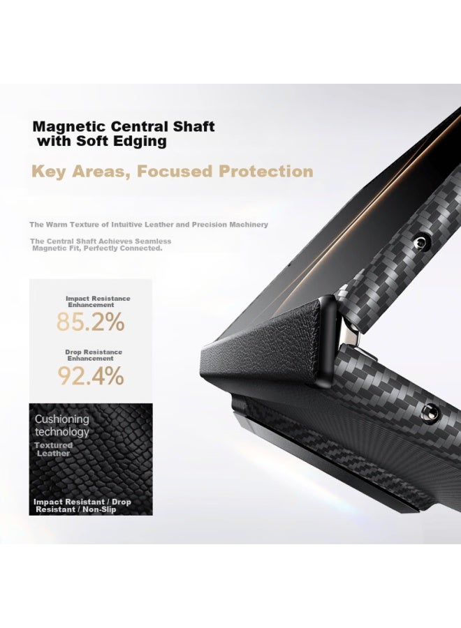WP W&p Lingxi Central Axis Full Coverage Protective Case Magnetic Kevlar Cover For Huawei Mate X7 Collector's Edition Slim Aramid Fiber Luxury Business Case Wp - Image 1
