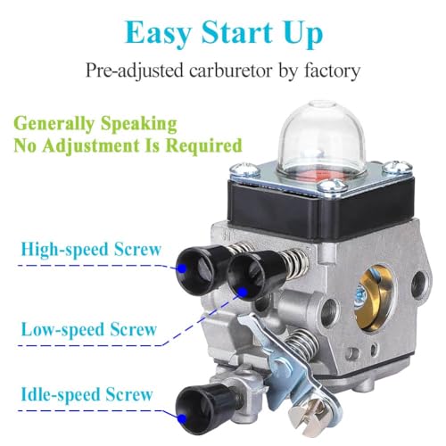 HOODELL FS55 Carburetor, Easy-start FS 55 Carb with Rebuild Kit, Premium FS55R FS45 FS38 HL45 Carburetor for ZAMA STIHL String Hedge Trimmer Weed Eater Parts with Fuel Line Kit - Image 5